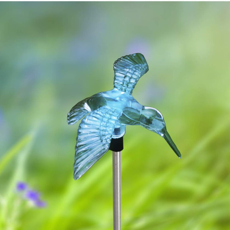 QIDEA Outdoor Solar Garden Stake Light - Color Changing Decorative LED Stake Lamp In-ground Landscaping Lighting for Garden Patio Yard Lawn Pathway Flower Bed Decor Decorations Figurine Hummingbird - Image 1
